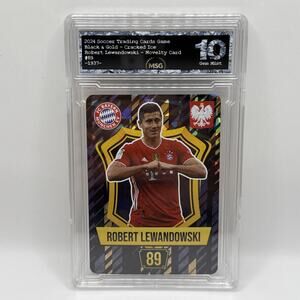 Robert Lewandowski - Holo Foil Soccer Card 2024 Grass Games - Graded 10 -Novelty